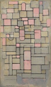 Piet Mondrian Kompozycja VIII do salonu sci-fi