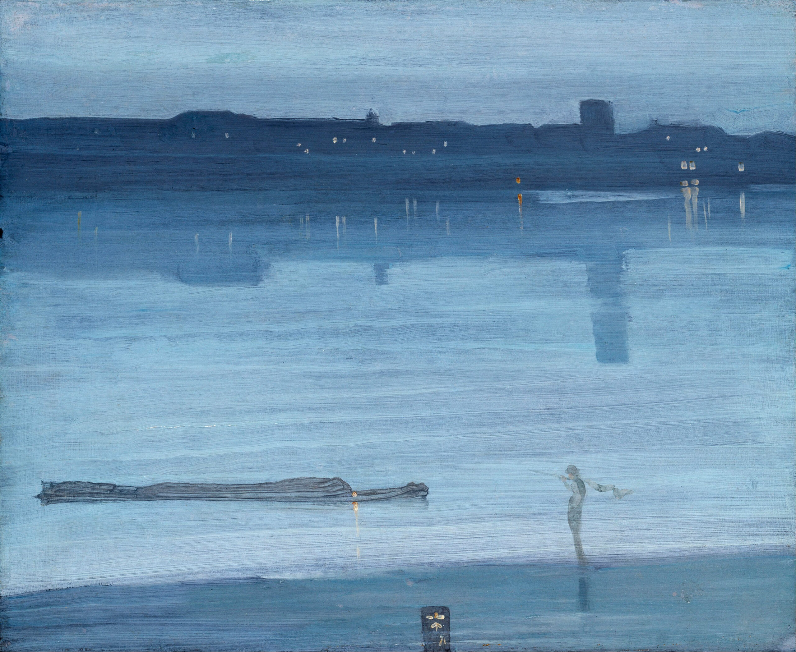 Nokturn w błękicie i srebrze, Chelsea, 1871, James Whistler