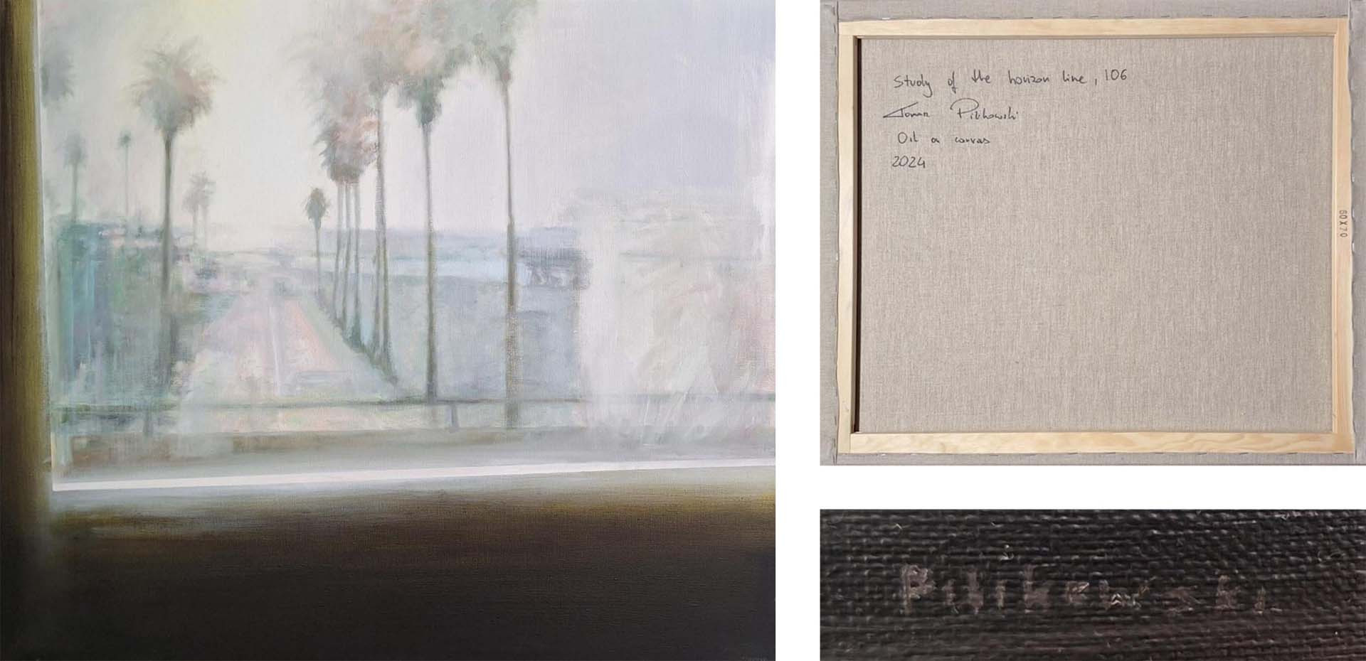 Awers i rewers obrazu Studium linii horyzontu, 106